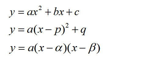2次関数の公式